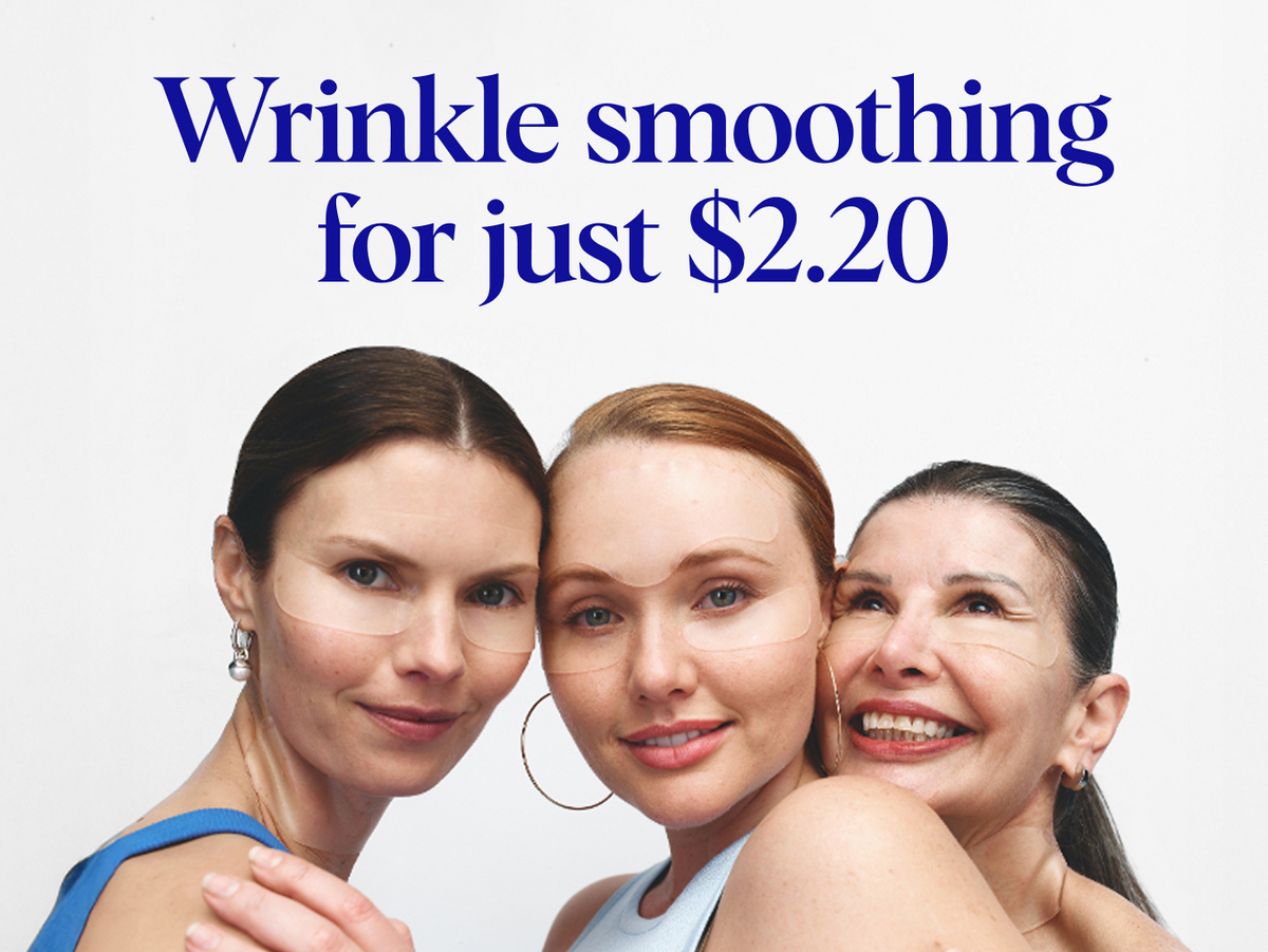 Wrinkles Schminkles blog banner on the cost per wear of silicone wrinkle patches