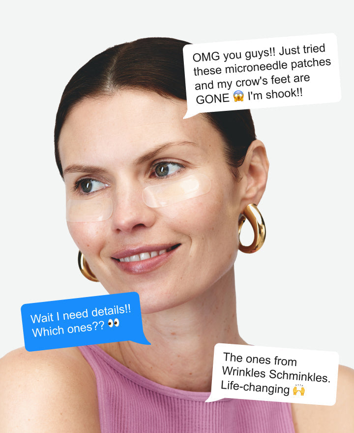 Wrinkles Schminkles blog banner introducing microneedle patches for wrinkle treatment