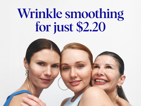 Wrinkles Schminkles blog banner on the cost per wear of silicone wrinkle patches
