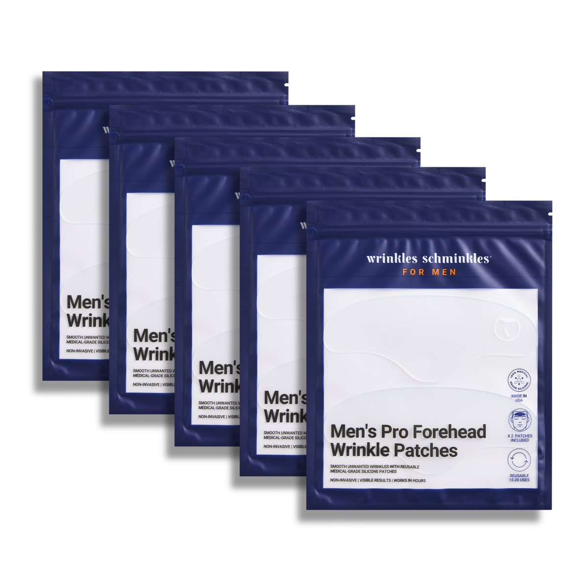 Men's Pro forehead wrinkle patches, 5 pack