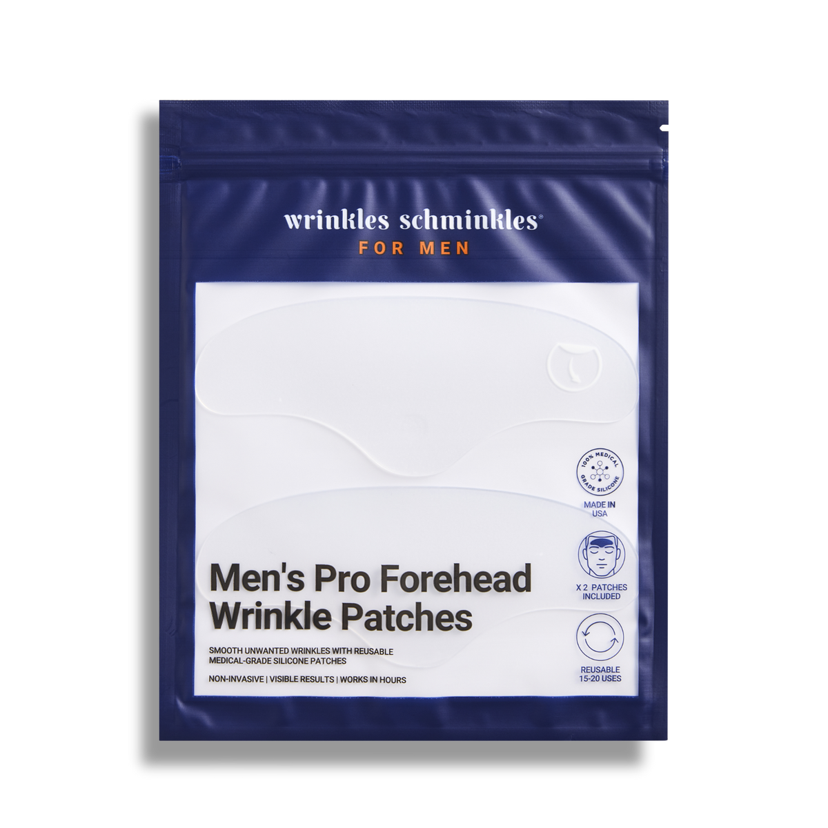 Wrinkles Schminkles Men's Pro forehead wrinkle patches, silicone patches for forehead lines