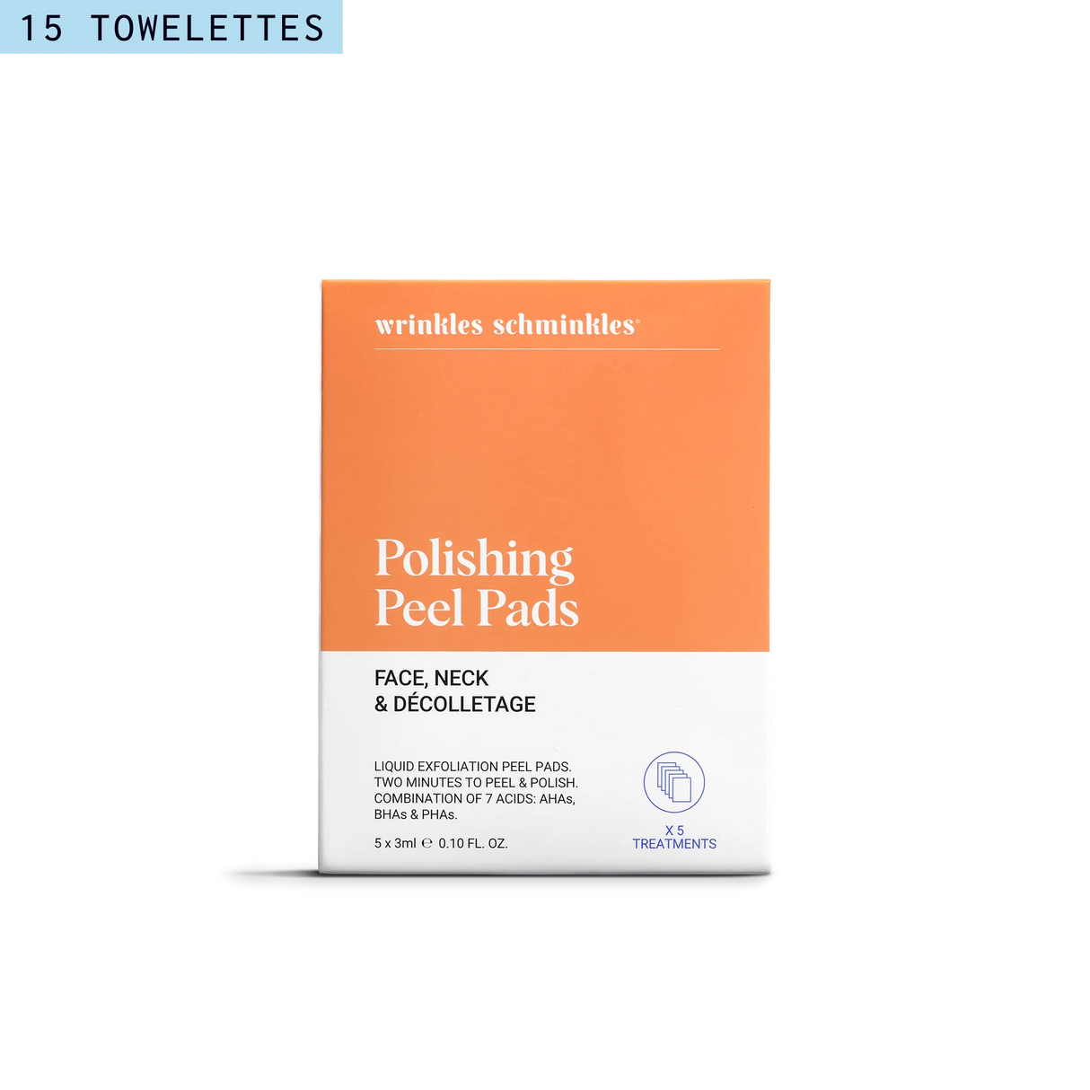 Face, Neck & Décolletage Peel Pads – Set of 5 Towelettes